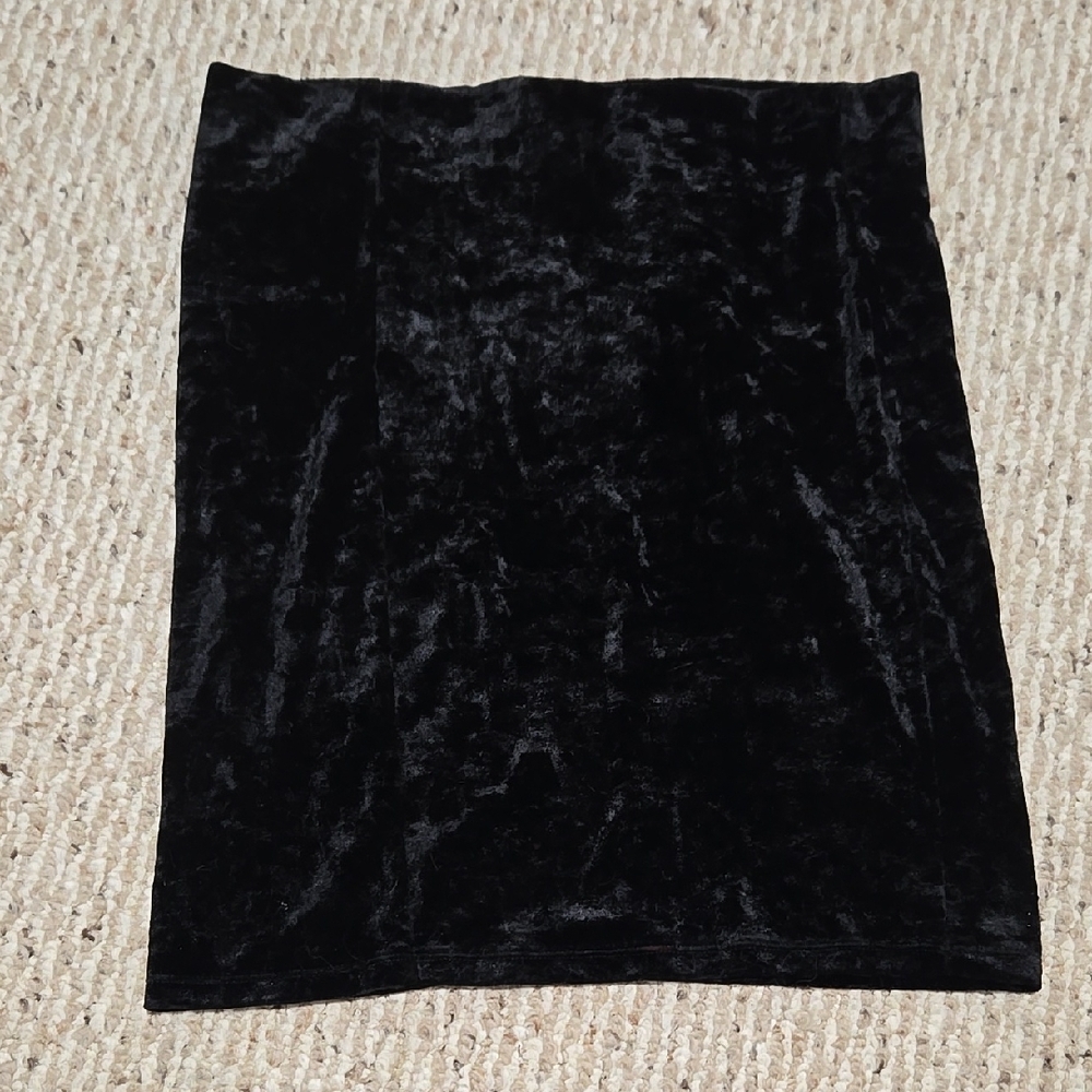 Forever 21 Black Velvet Pencil Skirt